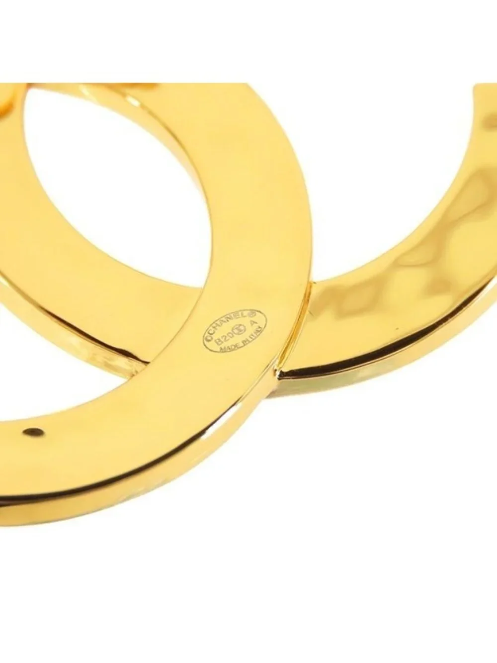 Chanel CC Logo Pin Brooch Gold Metal